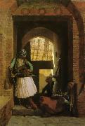 Jean Leon Gerome Arnauts of Cairo at the Gate of Bab-el-Nasr china oil painting reproduction